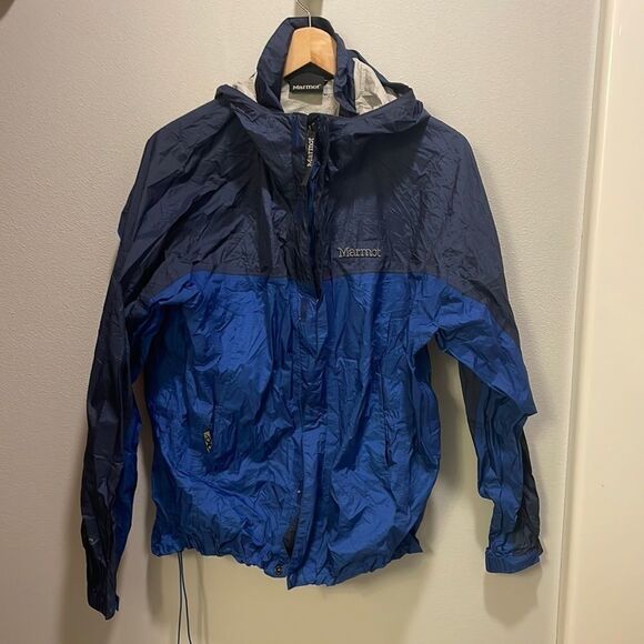 MARMOT woman’s blue rain jacket shell - Picture 1 of 15